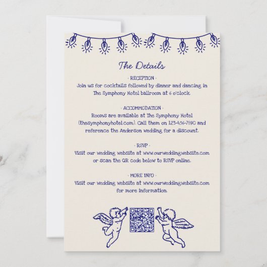 Invitation Hand Drawn Scribbles/Doodles All-In-One Wedding (Dos)