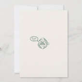 Invitation Hand Drawn Squiggle Doodles Christmas Party Invita (Dos)