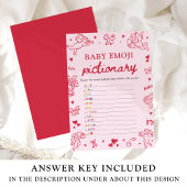 Invitation Hand Drawn Valentine Baby Emoji Pictionary Game