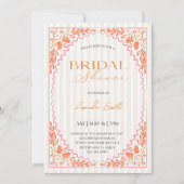 Invitation Hand Drawn Whimsical Flower Bridal shower (Devant)