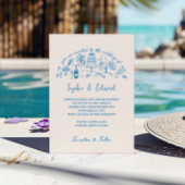 Invitation Hand-drawn whimsical line art wedding style