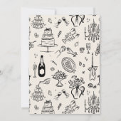 Invitation Hand-drawn whimsical line art wedding style (Dos)