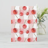 Invitation Hand-Painted Red Cherries Seamless Pattern (Debout devant)