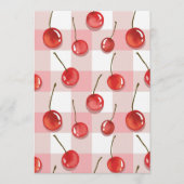 Invitation Hand-Painted Red Cherries Seamless Pattern (Devant)