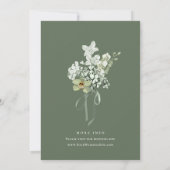 Invitation Hand Painted Sage Green Orchids Wedding (Dos)