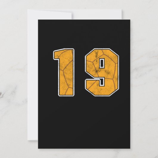 Invitation Handball 19 e Anniversaire Célébration Sport Cadea (Devant)