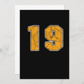 Invitation Handball 19 e Anniversaire Célébration Sport Cadea (Devant / Derrière)