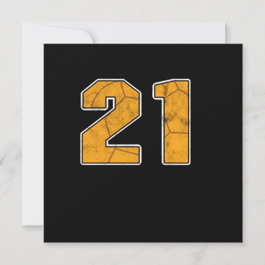 Invitation Handball 21 st Anniversaire Célébration Sport Cade (Devant)