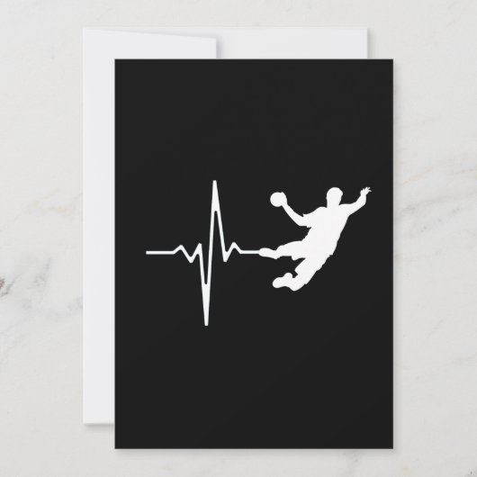 Invitation Handball - Handball Player Heartbeat (Devant)