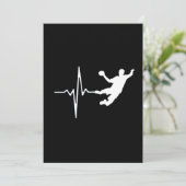 Invitation Handball - Handball Player Heartbeat (Debout devant)