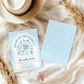 Invitation Handdrawn Blue Fresh Off the Market Bridal Shower