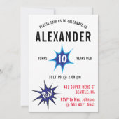 Invitation Handicap Superhero Anniversaire Amusants Fun Fun F (Dos)
