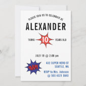 Invitation Handicap Volant Superhero Fun Anniversaire (Dos)