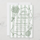 Invitation Handrawn Fresh Off the Market Bridal Shower (Devant)