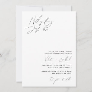 Invitation Handscript minimaliste Rien De fantaisiste Juste A