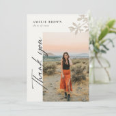 Invitation Handwriting Graduation Thank You Card (Debout devant)