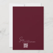 Invitation Handwritten Modern MInimal Burgundy Bridal Shower (Dos)