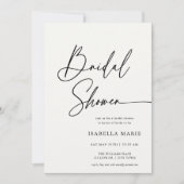 Invitation Handwritten Modern MInimal Script Bridal Shower (Devant)