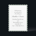 Invitation Handwritten Script Whimsy Sage Green Wedding<br><div class="desc">A soft and refined wedding invitation featuring a delicate scalloped border and romantic script typography. Perfect for couples planning a classic or formal celebration with a modern twist. This understated design brings together timeless charm and contemporary simplicity,  making it easy to personalize for your special day.</div>