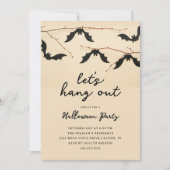 Invitation Hang Bats fête d'Halloween (Devant)