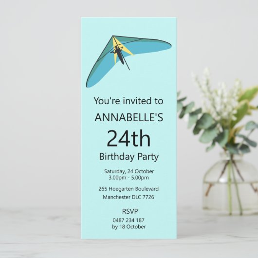 Invitation Hang Gliding (Debout devant)