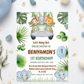 Invitation Hang OuT Baby Elephant Premier anniversaire