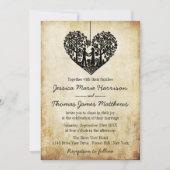 Invitation Hanging Heart Tree Vintage Wedding Collection (Devant)