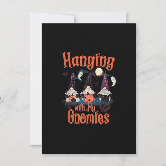 Invitation Hanging With My Gnomies Funny Gnome Halloween Cost (Devant)