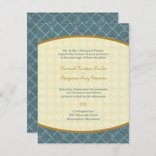 Invitation Hannah (Devant / Derrière)