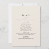 Invitation HANNAH Vintage Nous Pouvons Attendre Rapidement Co (Dos)