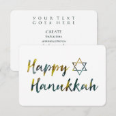 Invitation hanoukka bokeh heureux (Devant / Derrière)