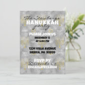 Invitation Hanoukka Elegant Menorahs (Debout devant)