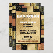 Invitation Hanoukka Elegant Montage (Devant / Derrière)