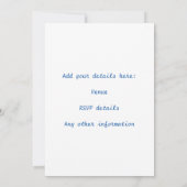 Invitation HANOUKKA FAMILY REUNION Photo personnalisable (Dos)