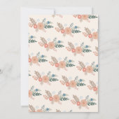 Invitation Hanoukka FLorals Art dessiné à la main (Dos)