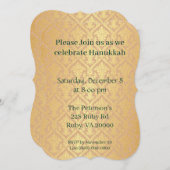 Invitation Hanoukka Gold et Emerald green (Devant / Derrière)