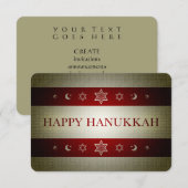 Invitation hanoukka heureuse (Devant / Derrière)