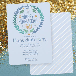 Invitation Hanoukka Holiday Party Cute Main Drake Custom