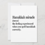 Invitation Hanoukka Miracle Funny Chanukah Juif Définition<br><div class="desc">Hanoukka,  juif,  juif,  chanoukah,  dreidel,  cadeau,  anniversaire,  super,  noël,  menorah</div>