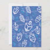 Invitation Hanoukka Party / Venez tournoyer avec n (Dos)