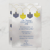 Invitation Hanoukka Pinwheel (Devant / Derrière)