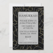 Invitation Hanoukka Silver Gold Design (Devant)