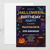 Invitation hantée d'Anniversaires de enfants de la (Devant / Derrière)