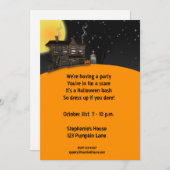 Invitation hantée de Halloween de Chambre (Devant / Derrière)