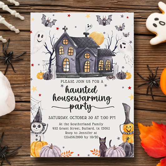 Invitation Hantée de la fête de l'Halloween