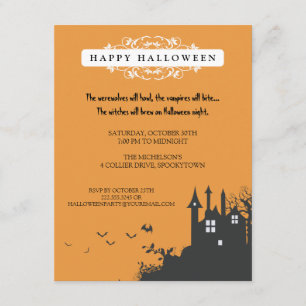 Invitation hantée de partie de Halloween de