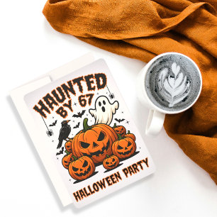 Invitation Hantée par 67 Drôle Fantôme et Halloween Citrouill