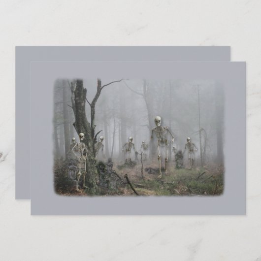 Invitation hantée par le cimetière (Devant / Derrière)