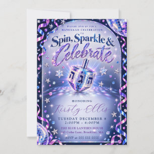 Invitation Hanukka Spin Étincelle