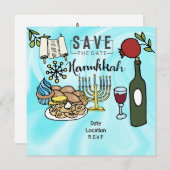 Invitation Hanukkah  (Devant / Derrière)